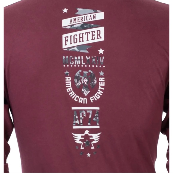 T-shirt Manches Longues American Fighter – Bleu – Taille Large – Neuf Avec étiquettes